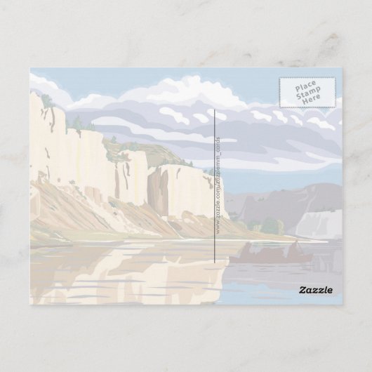 Missouri River Postkarte (Rückseite)