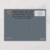 Missouri River Water POST CARD Postkarte (Rückseite)