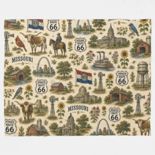 Missouri Route 66 Cozy Gateway Fleecedecke