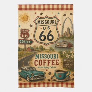 Missouri Route 66 Kaffee Küchen Dekoration Geschen Geschirrtuch