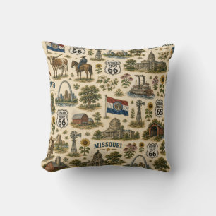 Missouri Route 66 Sofa Gateway Kissen