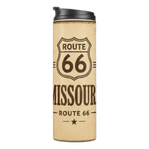 Missouri Route 66 Vintage Roadtrip-Trinkgefäß Thermosbecher