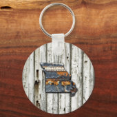 Missouri Rusty Staat Shape Schlüsselanhänger (Vorderseite)