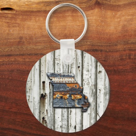 Missouri Rusty Staat Shape Schlüsselanhänger (Vorderseite)