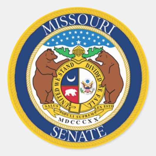 MISSOURI-SENAT RUNDER AUFKLEBER (Vorderseite)