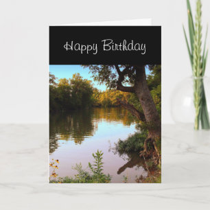 Missouri Shoal Creek bei Dämmerung Geburtstag für Karte