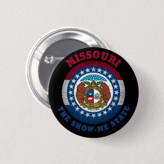 MISSOURI SHOW-ME-STAAT FLAG BUTTON (Vorne & Hinten)