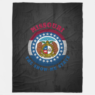 MISSOURI SHOW-ME-STAAT FLAG FLEECEDECKE