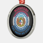 MISSOURI SHOW-ME-STAAT FLAG ORNAMENT AUS METALL (Links)