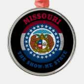 MISSOURI SHOW-ME-STAAT FLAG ORNAMENT AUS METALL (Vorne)