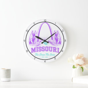 Missouri Show Me State Arch Große Wanduhr