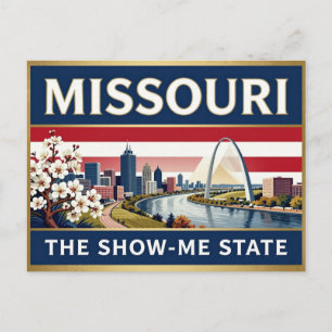 MISSOURI Show Me State-Erbesymbol Postkarte