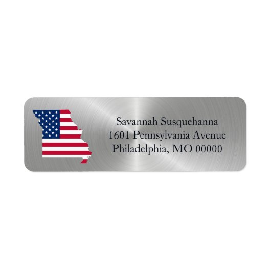 Missouri Silver Staat American Flag Patriotic (Vorne)