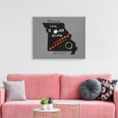 Missouri Solar Eclipse Canvas Print Leinwanddruck (Insitu (Wohnzimmer))