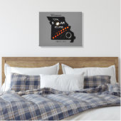 Missouri Solar Eclipse Canvas Print Leinwanddruck (Insitu (Schlafzimmer))