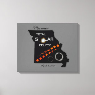 Missouri Solar Eclipse Canvas Print Leinwanddruck