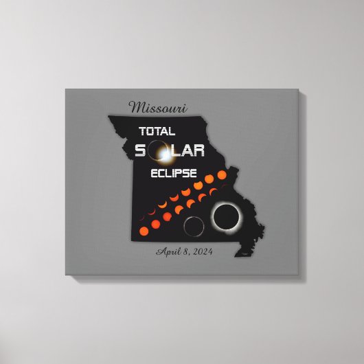 Missouri Solar Eclipse Canvas Print Leinwanddruck (Vorderseite)