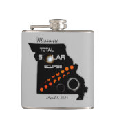 Missouri Solar Eclipse Flask Flachmann (Vorderseite)
