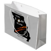 Missouri Solar Eclipse Große Geschenktasche Geschenktüte (Rückseite Schrägansicht)
