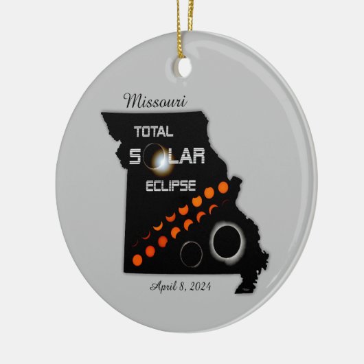 Missouri Solar Eclipse Keramik Ornament (Links)
