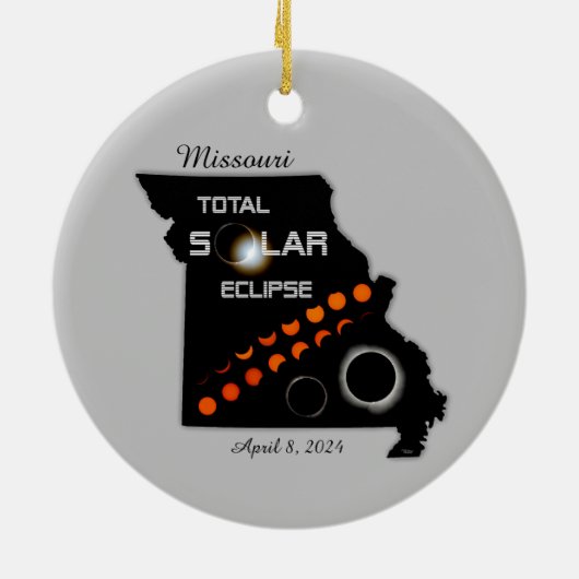 Missouri Solar Eclipse Keramik Ornament (Hinten)