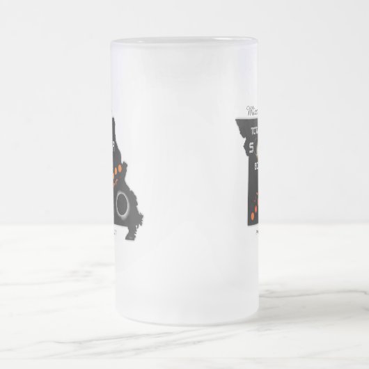 Missouri Solar Eclipse Mattiert Beer Tasse (Mittel)