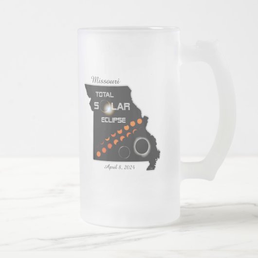 Missouri Solar Eclipse Mattiert Beer Tasse (Rechts)