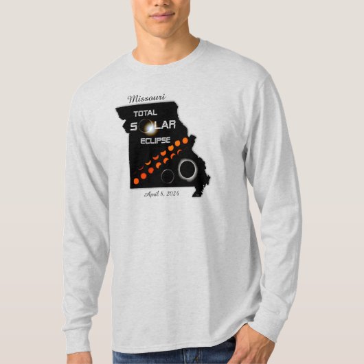 Missouri Solar Eclipse Men's Long Sleeve Shirt (Vorderseite)