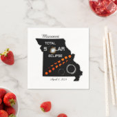 Missouri Solar Eclipse Paper Napkin Serviette (Beispiel)