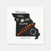Missouri Solar Eclipse Paper Napkin Serviette (Vorderseite)