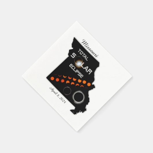 Missouri Solar Eclipse Paper Napkin Serviette (Ecke)