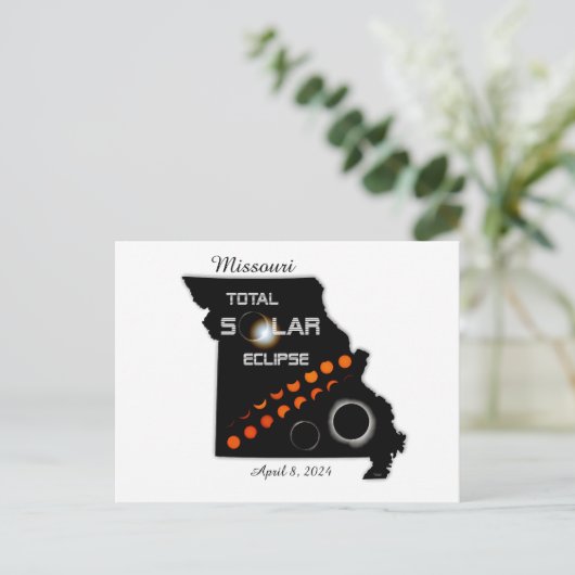Missouri Solar Eclipse Postkarte (Stehend Vorderseite)