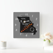 Missouri Solar Eclipse Quadratische Wanduhr (Zuhause)