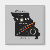Missouri Solar Eclipse Square Magnet (Vorne)