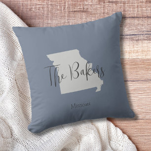 Missouri Staat Family Name Throw Pillow Kissen