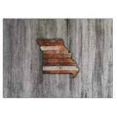 Missouri-Staat Form rustikal Schneidebrett (Vorderseite)