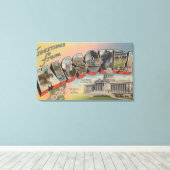 Missouri (Staat Hauptstadt/Blume) Leinwanddruck (Insitu (Holzboden))