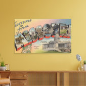 Missouri (Staat Hauptstadt/Blume) Leinwanddruck (Insitu (Wohnzimmer))