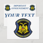 Missouri Staat Highway Patrol Ankündigung (Vorne/Hinten)