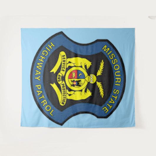 Missouri Staat Highway Patrol Wandteppich (Vorderseite (Horizontal))