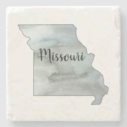 Missouri Staat Illustration Art Steinuntersetzer (Vorderseite)