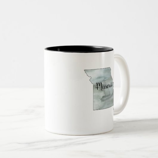 Missouri Staat Illustration Art Zweifarbige Tasse (VorderseiteRechts)