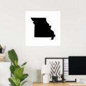 Missouri Staat Kontur Poster (Heimbüro)