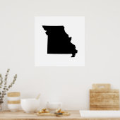 Missouri Staat Kontur Poster (Küche)