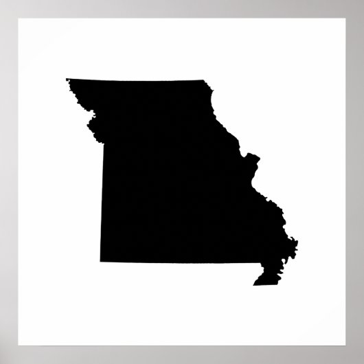 Missouri Staat Kontur Poster (Vorne)