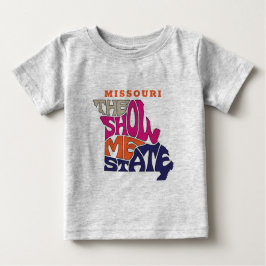 Missouri Staat Nickname Word Art Baby T-shirt