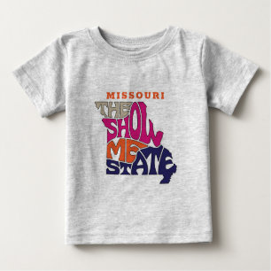 Missouri Staat Nickname Word Art Baby T-shirt