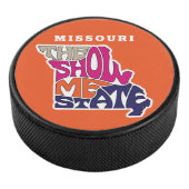 Missouri Staat Nickname Word Art Eishockey Puck (3/4)
