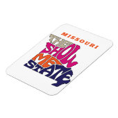 Missouri Staat Nickname Word Art Magnet (Linke Seite)