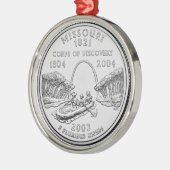 Missouri Staat Quarter Silbernes Ornament (Links)